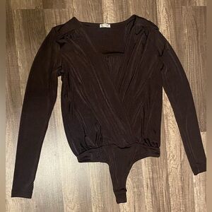 Free People olive green Long Sleeve Bodysuit